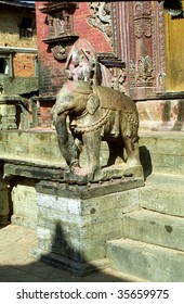 Stone Elephant, Changu Narayan, Nepal