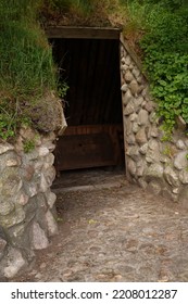 Stone Entrance To An Old Underground House