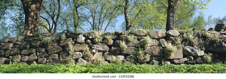 Stone Fence In Sweden