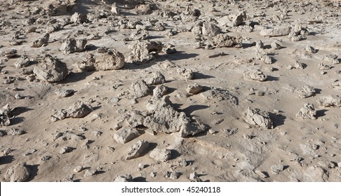 Stone field in the desert similar to moonscape - Powered by Shutterstock