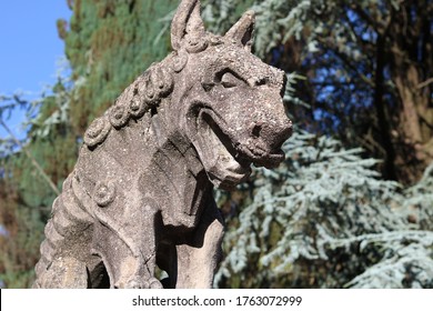 Stone Gargoyle Statue Close Up 