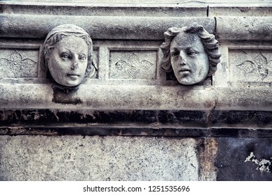 Stone Head, Detail Of The St. James Cathedral, Sibenik. Croatia