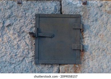 Stone House Foundation With A Steel Hatch Door In Stockholm