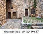 The stone interior of Palamidi fortress, Nafplion, Greece. Palamidi is a fortress to the east of the Acronauplia in the town of Nafplio. The fortress was built by the Venetians.