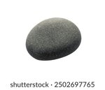 Stone isolated on white background, Grey Sea pebble with texture surface ,Top view Rock sea from beach with clipping path, Single Cobblestone.Element Concept for Zen,Spa,Cosmetic Advertising