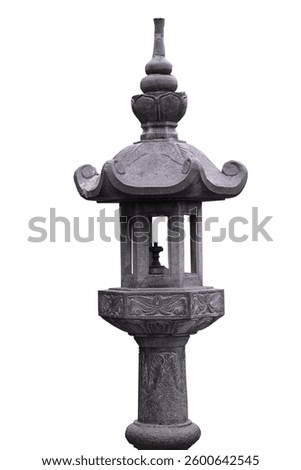  stone lantern isolate on white Background