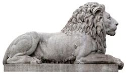 Stone Lion From Oslo, Norway. ( The Statue Is Situated In Front Of Norwegian Parliament ).