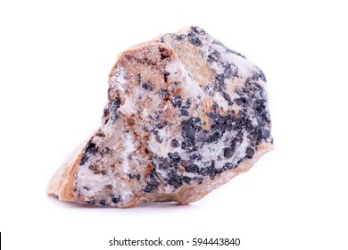 Stone Macro Mineral Chromium On A White Background