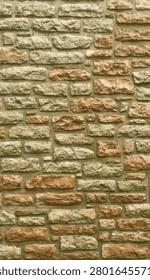 Stone masonry texture wall abstract background close up texture. Natural gray and blue rock pattern background detailed backdrop with irregular shapes. Vertical photograph high resolution
