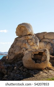 Stone Mother And Basket , Tufa Rock Formations Along Pyramid Lake In The Great Basin Northeast From Reno Nevada