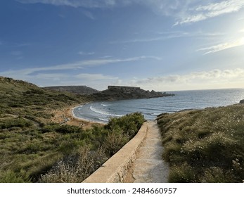 Stone pathway to the beach