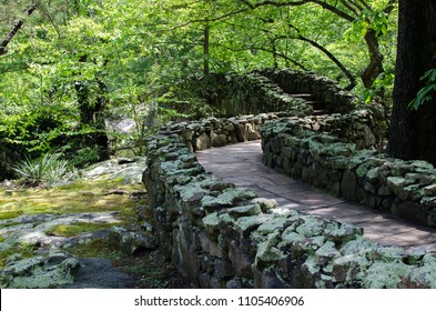 A Stone Pathway For Tourists At Rock City, Tennessee. 