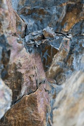 Stone Pattern, Granite Rock Surface, Colored Rock Detail Texture, Rock Structures, Marble Granite Deposit.