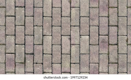 Stone Pavement Texture. Abstract Background Of Cobblestone Pavement Close-up. Seamless Texture. Perfect Tiled On All Sides.