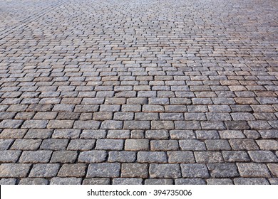 Stone pavement texture in perspective