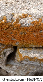 Stone Pile With Old Orange Mold