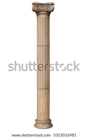 stone pillar isolated on a white background