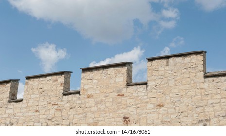 Stone Rampart In A Castle