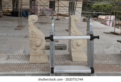 Stone Restoration Done By A Professional Craftsman Or Stone Restorer