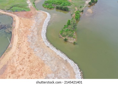 Stone Rock Construction For Revetment