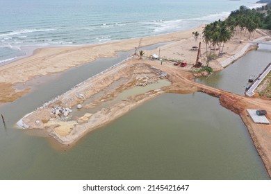 Stone Rock Construction For Revetment