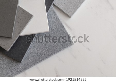 Stone samples on light background