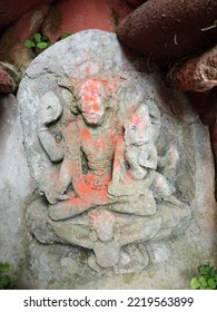 Stone Sculpture Of Vishnu And Laxmi