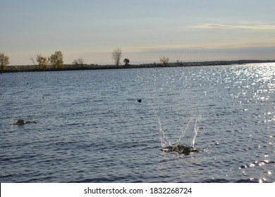 Stone Skipping With Big Splashes