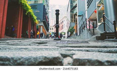 Stone Slabs Street Lunch Hour