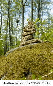 stone stack in the woods