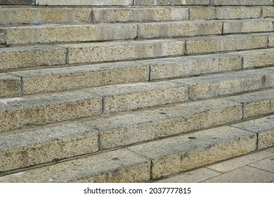 Stone staircase made of rectangular blocks.                                