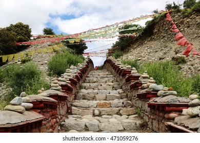 stone stairs 3,000 years old of tea road from Yunnan to Lhasa, Tibet