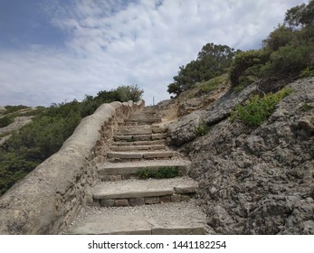 stone stairs in the mountains - Shutterstock ID 1441182254