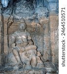 Stone Statue of Cave 22 in Ellora Caves :  Aurangabad, Maharashtra, India