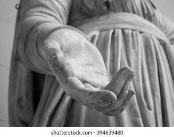 Stone Statue Detail Of Human Hand