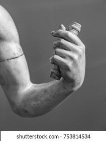 Stone Statue Detail Of Human Hand.