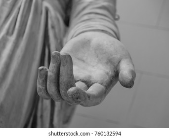 Stone Statue Detail Of Human Hand