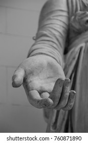 Stone Statue Detail Of Human Hand