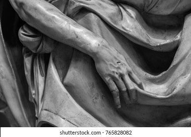 Stone Statue Detail Of Human Hand