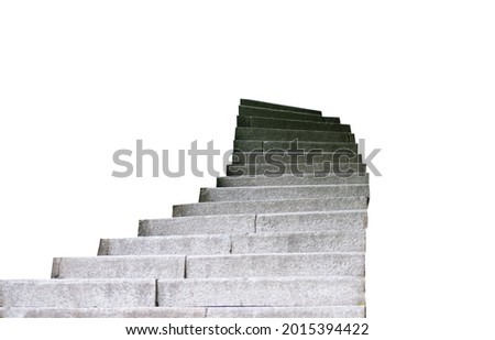 stone steps isolated on white background 