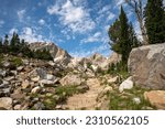 Stone Steps Rising Toward Paintbrush Divide from Paintbrush Canyon in Grand Teton National Park