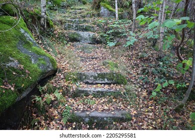 Stone Steps Up Side Of Mountain