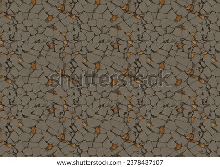 Stone texture Anime style stone floor with black dry ground