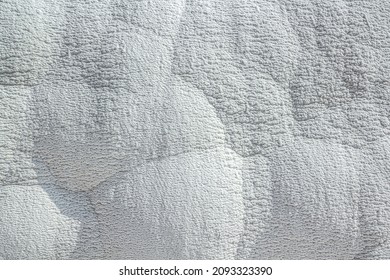 Stone Texture Covered With Calcium Deposits. Pamukale Texture.