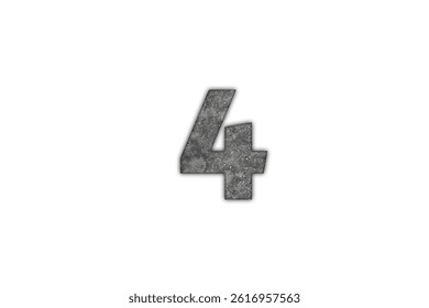 Stone Texture Number Four Digit Design Element - Powered by Shutterstock - Get 15% off with code: PIKWIZARD15