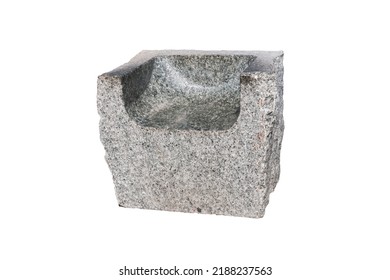 Stone Throne Isolated On A White Background