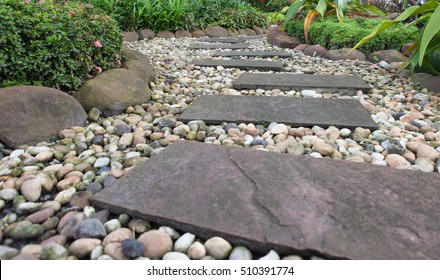 Stone Walkway In The Garden