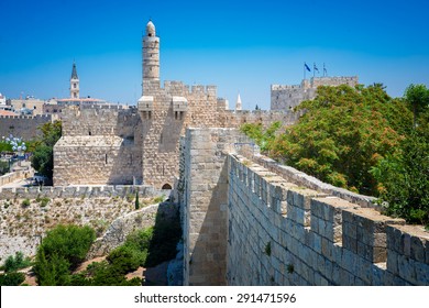 stone wall around the Old City of Jerusalem