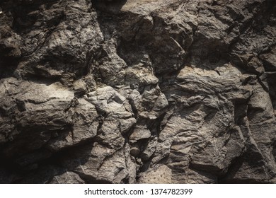 Stone wall of the cave.