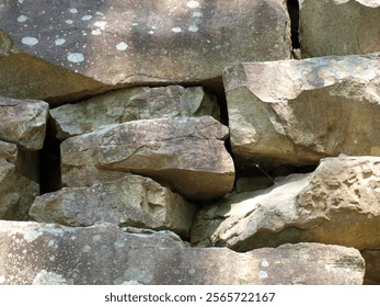 Stone wall close up. Good for texture or background. 